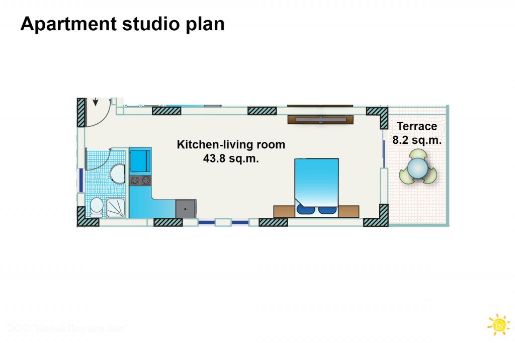 Apartment ID  004002 studio 